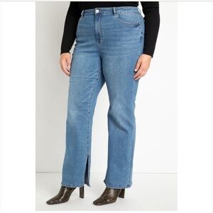 Eloquii Straight Leg Split Leg Jean